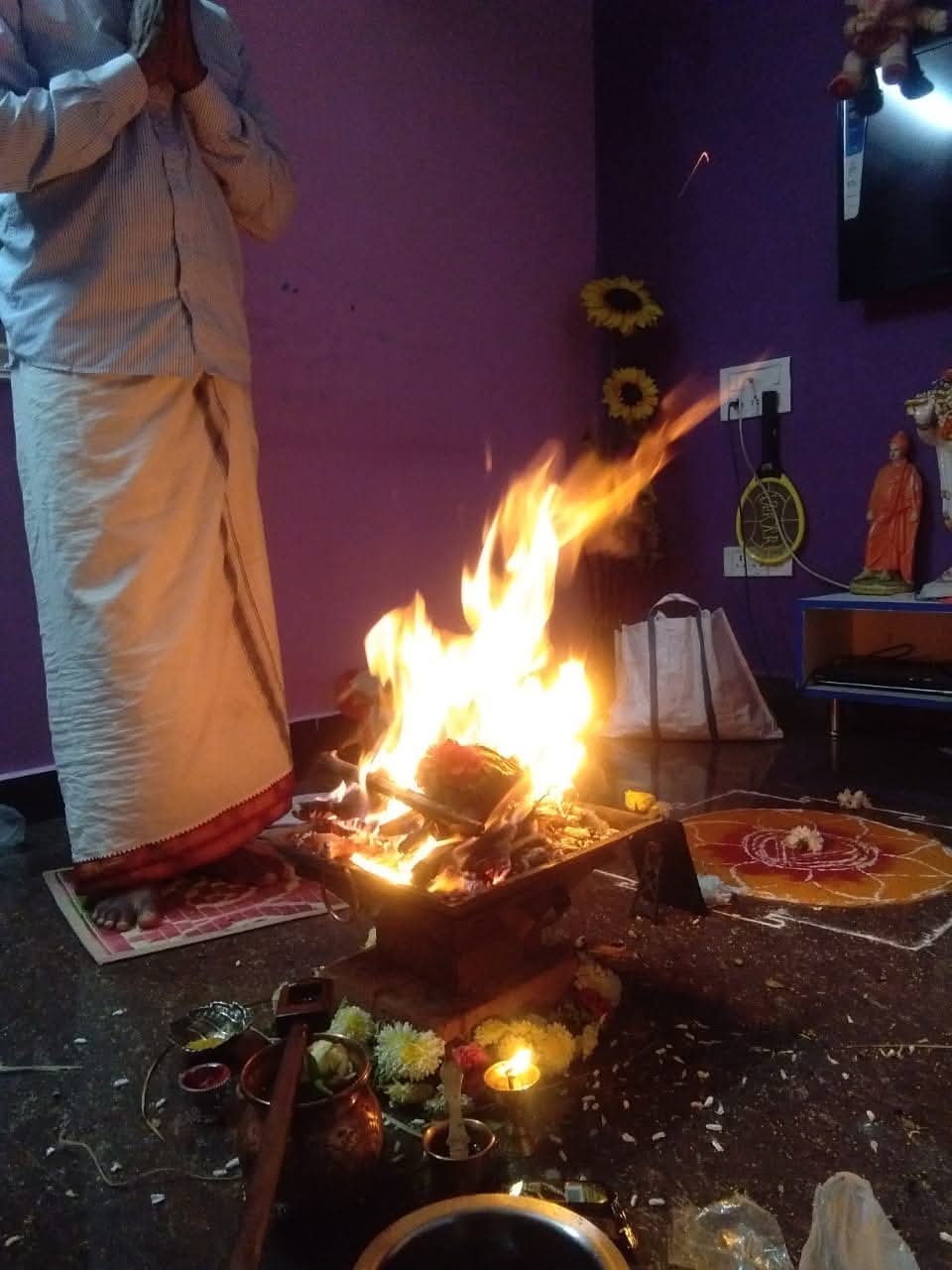 Chamundeshwari Devi in Homa Fire